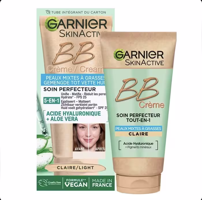 بی بی کرم گارنیه مناسب پوست مختلط و چرب Garnier BB Cream Light حجم 50 میل
