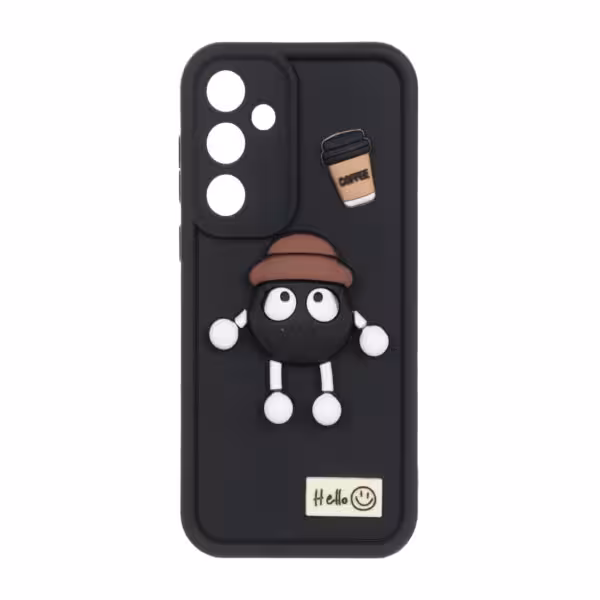 قاب Solid Case برجسته Coffee مدل Samsung Galaxy A35 – مشکی-کد4574