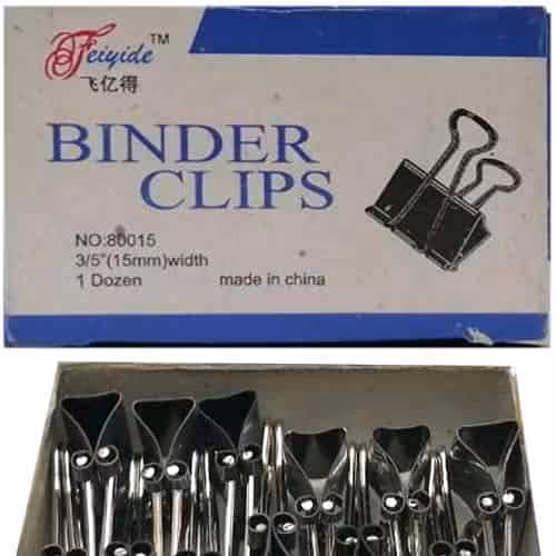 گیره دوبل سایز 15 میلی متر بسته 12 عددی