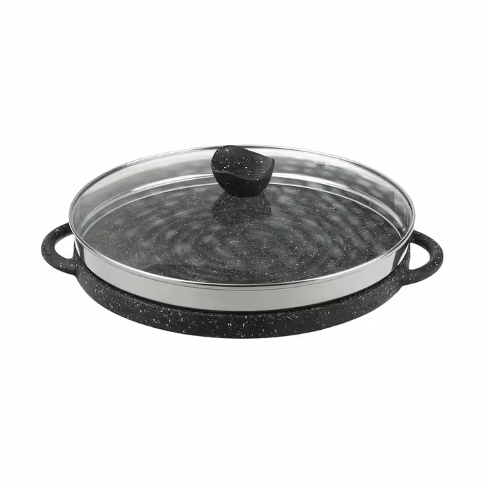 تابه گریل چدن دو طرفه مدل Spiza (با درب شیشه)