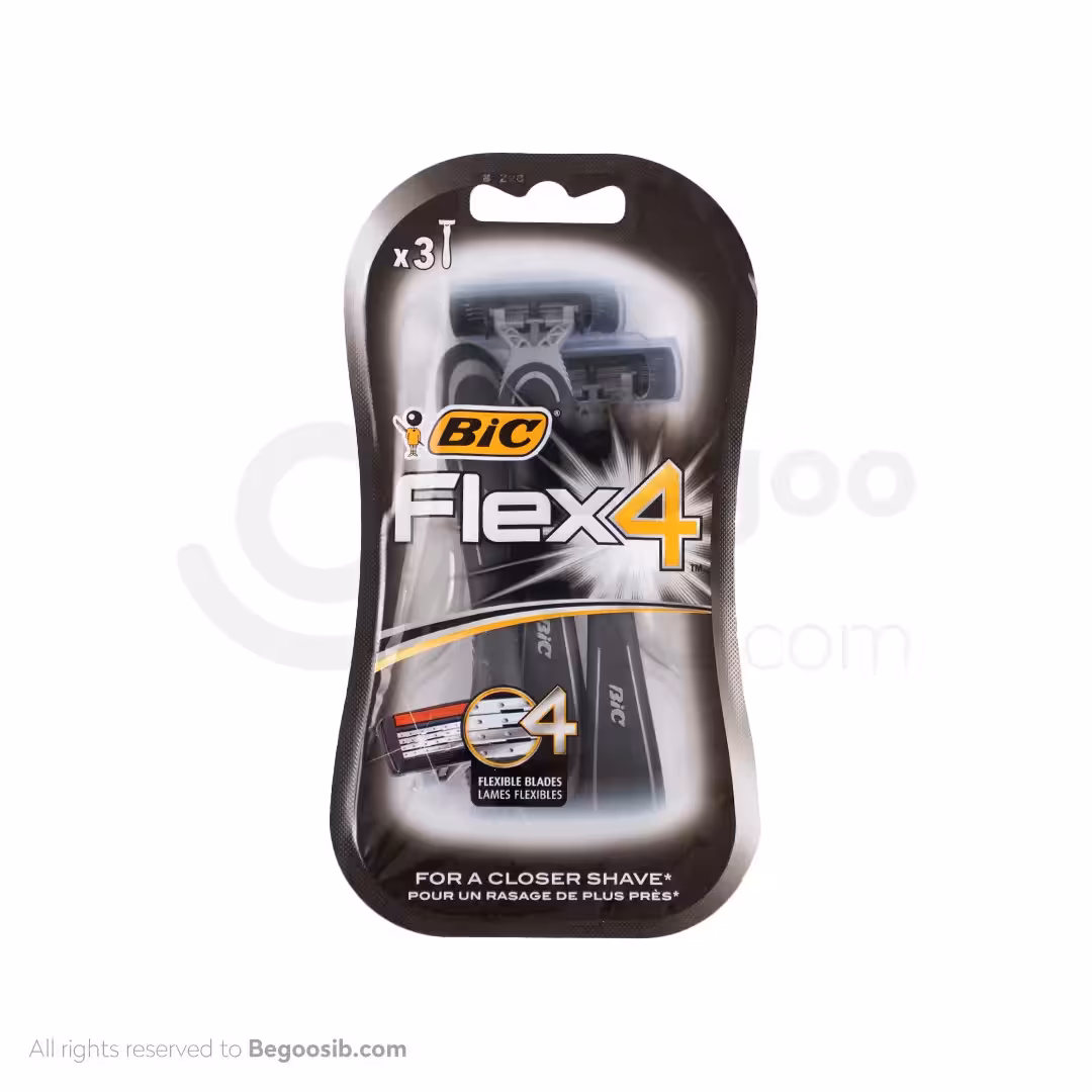 خود تراش بیک مدل Flex 4 بسته 3 عددی