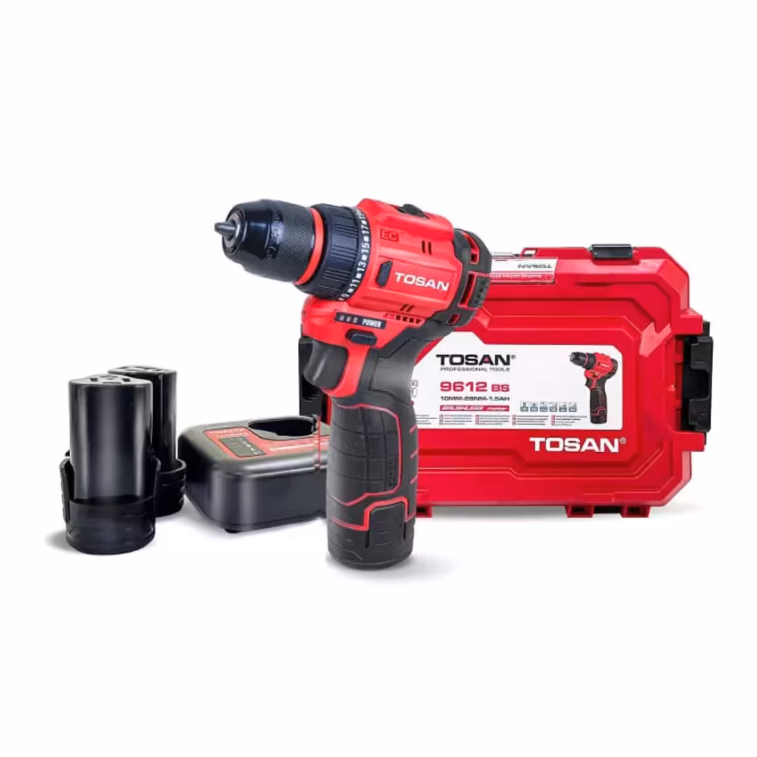 پیچ گوشتی شارژی براشلس 12 ولت توسن مدل 9612BS