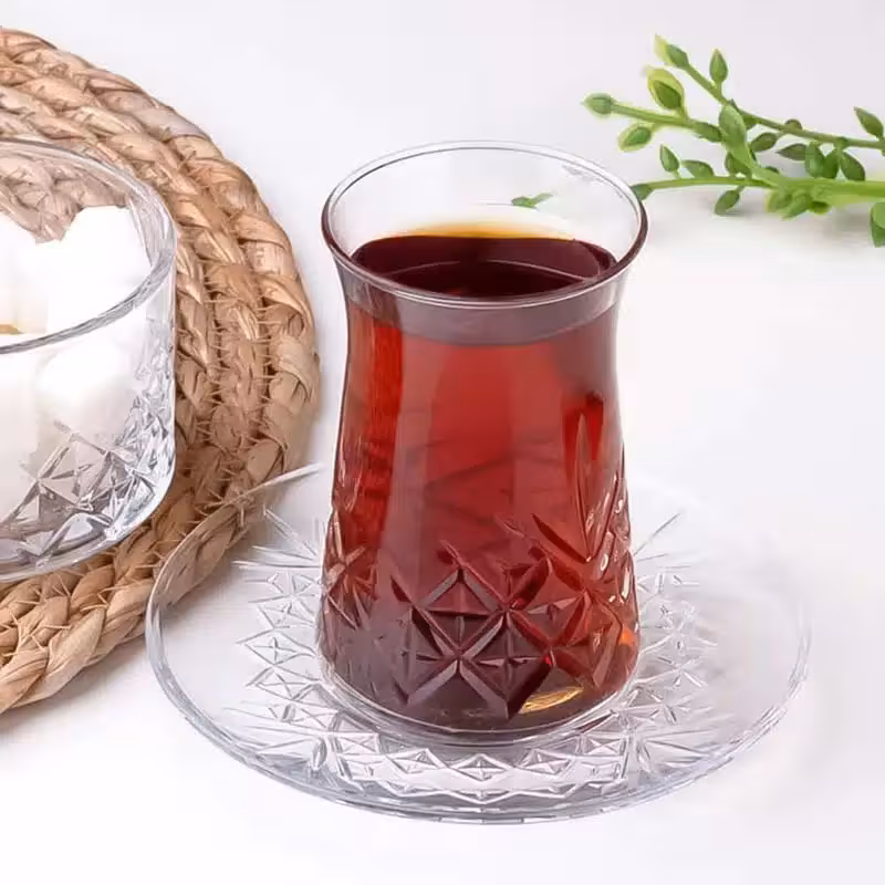 استکان نعلبکی پاشاباغچه 160 سی سی (6 عدد) مدل تایملس   Timeless 96991