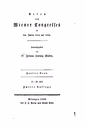 خرید و دانلود نسخه کامل کتاب Acten [Akten] des Wiener Congresses [Kongresses] in den Jahren1814 und 1815