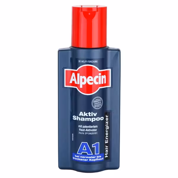 شامپو آلپسین Alpecin اکتیو A 1 برای موهای معمولی و خشک حجم 250 میلی