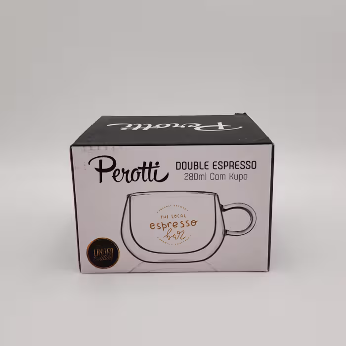 فنجان دوجداره شیشه ای مدل DOUBLE ESPRESSO برند پروتی ترکیه