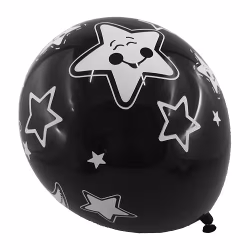 بادکنک لاتکس مشکی طرح ستاره