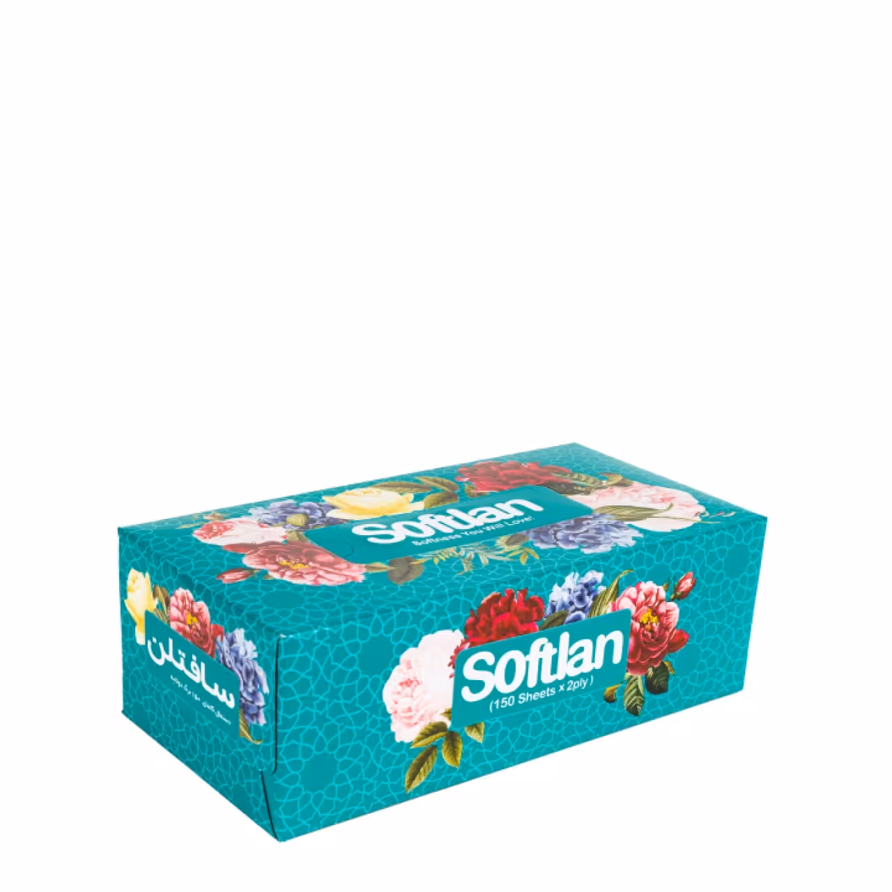 دستمال کاغذی 150 برگ سافتلن مدل پرنیان