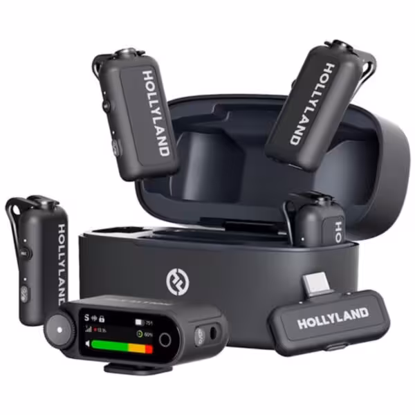 میکروفون یقه ای بی سیم Hollyland LARK MAX 2 Combo 4-Person Wireless Microphone