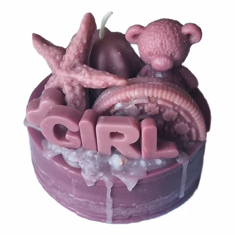 شمع دست ساز مدل روز دختر