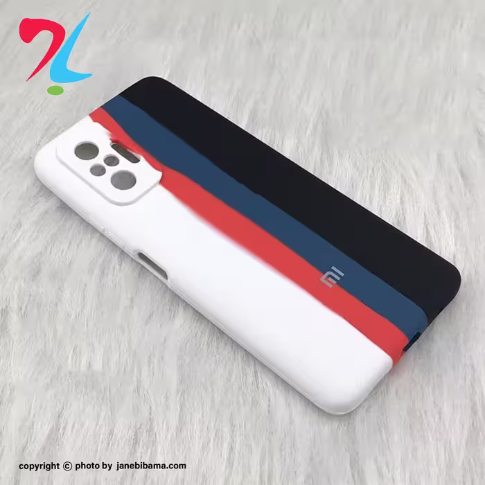 قاب سیلیکونی اورجینال رنگین کمانی محافظ لنزدار شیائومی Xiaomi note10 pro-رنگ چند رنگ مشکی