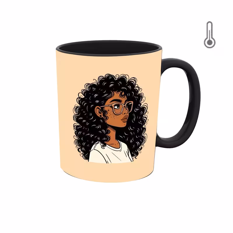 ماگ حرارتی  دخترونه مو فرفری