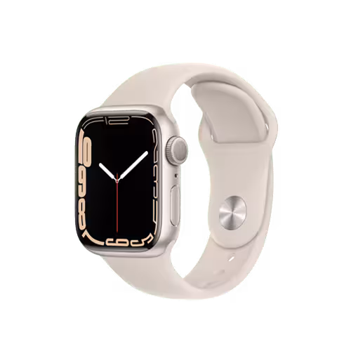 اپل واچ سری 7 آلومینیوم نقره ای با بند اسپورت سفید