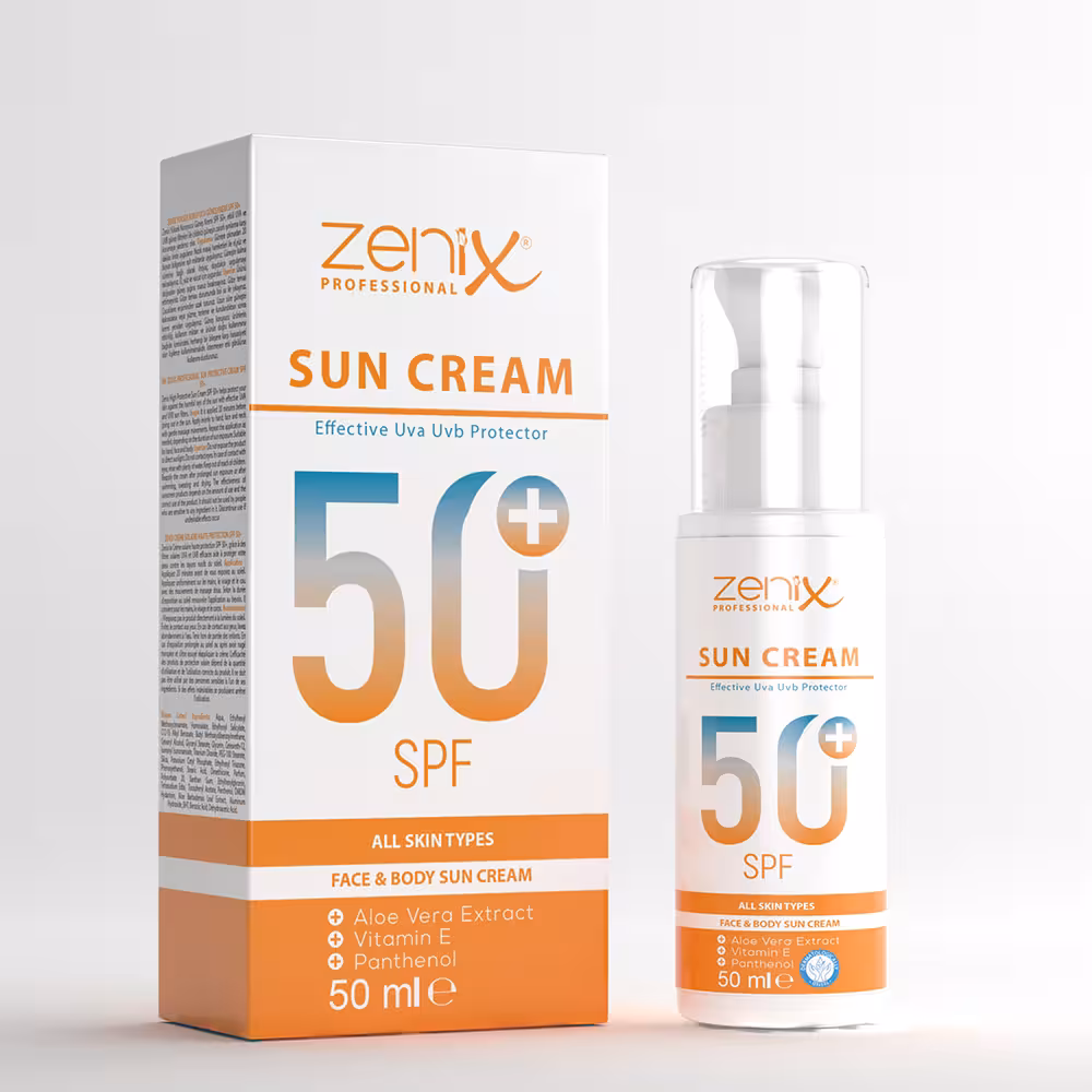 ضد آفتاب پمپی زنیکس Zenix Spf 50 صورت و بدن ،بی رنگ ،ترکیه حجم 50 میل