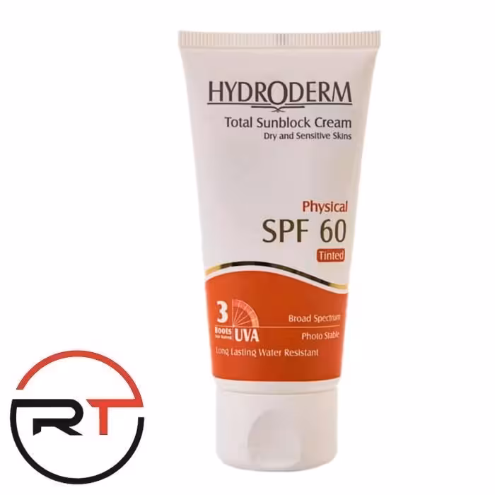 ضد آفتاب بژ روشن SPF60 هیدرودرم مناسب پوست خشک