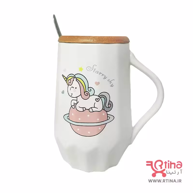 ماگ اسب شاخ دار سرامیکی مدل Starry Sky