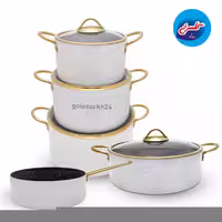 سرویس قابلمه 9 پارچه مورا سفید