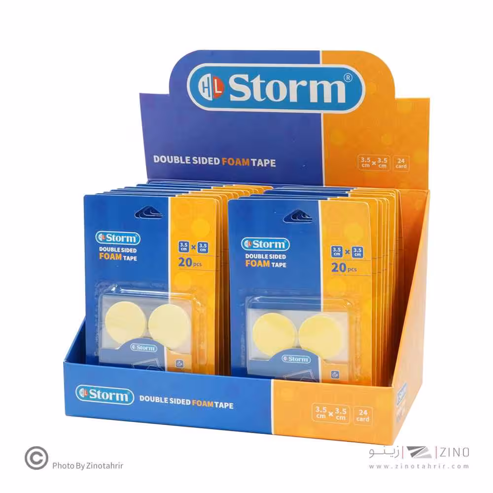 چسب دوطرفه1میل فوم دایره3/5سانت20عددی استورم کدHL-102135