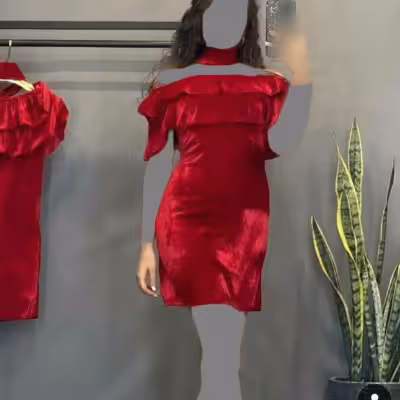 تونیک پیراهن مجلسی زنانه مخمل مدل دلبر