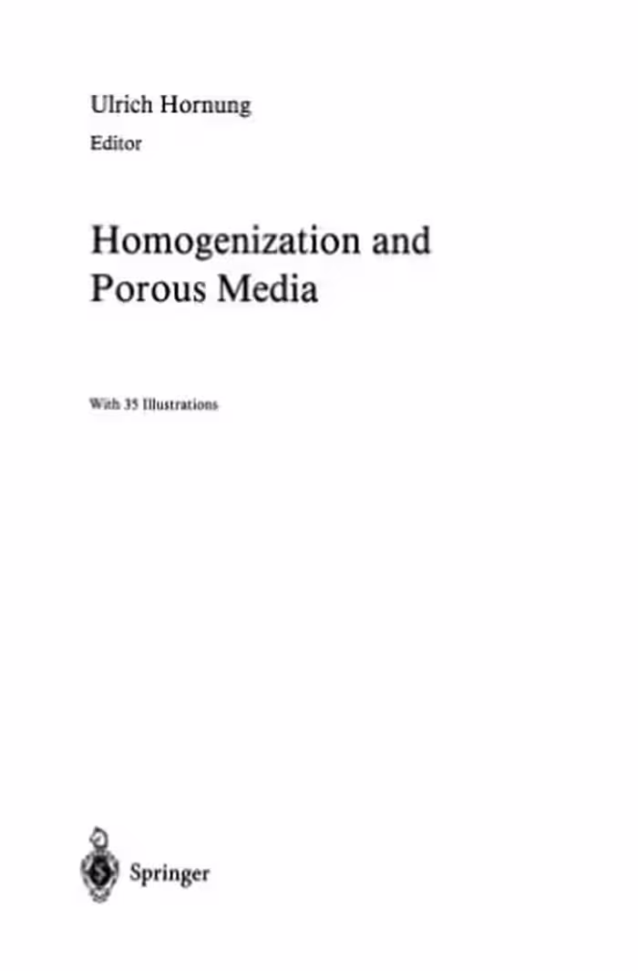 خرید و دانلود نسخه کامل کتاب Homogenization and Porous Media