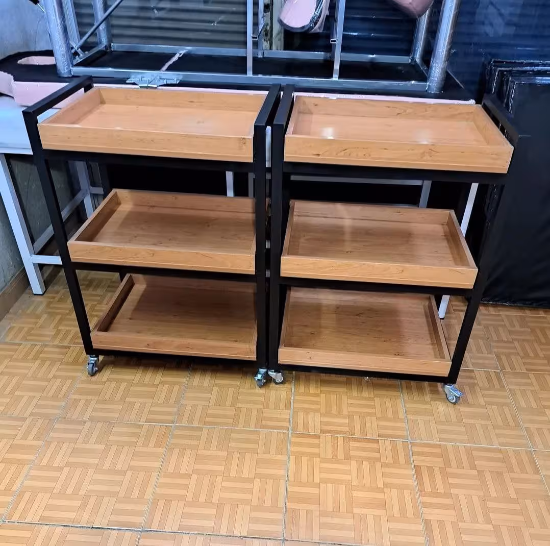 ترالی 3 طبقه چوبی mdf