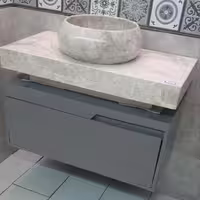 روشویی سرامیکی طرح روما سایز چهل در نود با کابینتpvc بدون کاسه