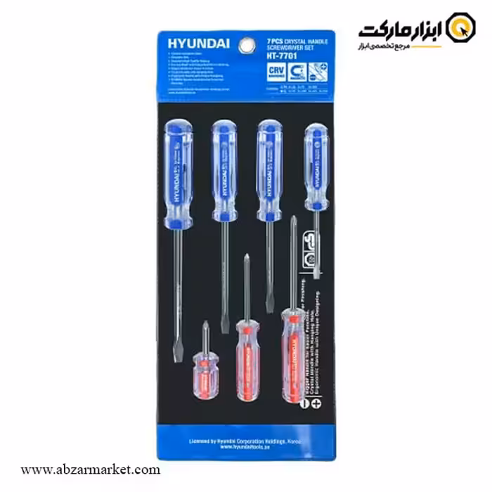 ست پیچ گوشتی هیوندای 7 عددی مدل HT-7701