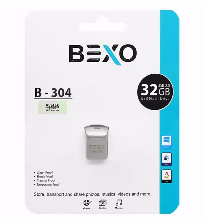 فلش مموری بکسو مدل B-304 USB2.0 ظرفیت 32 گیگابایت