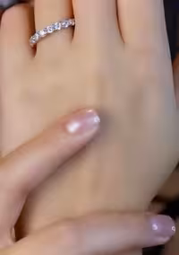 💍حلقه دورنگین لوکس جواهري خاص و زیبا؛ نقره عیار 925(R_1211)