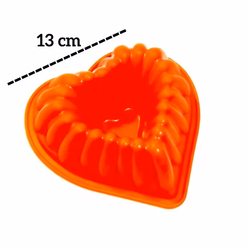 قالب سیلیکونی قلب شیفون دار کوچک