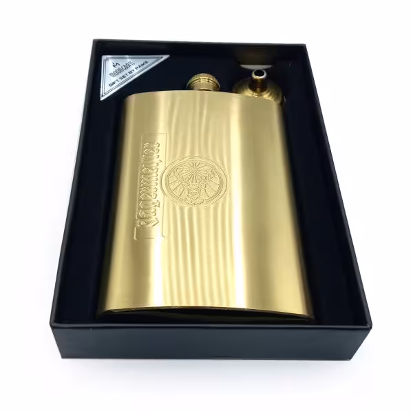 قمقمه جیبی تک استیل مدل جک دنیلز طلایی کد a 510078