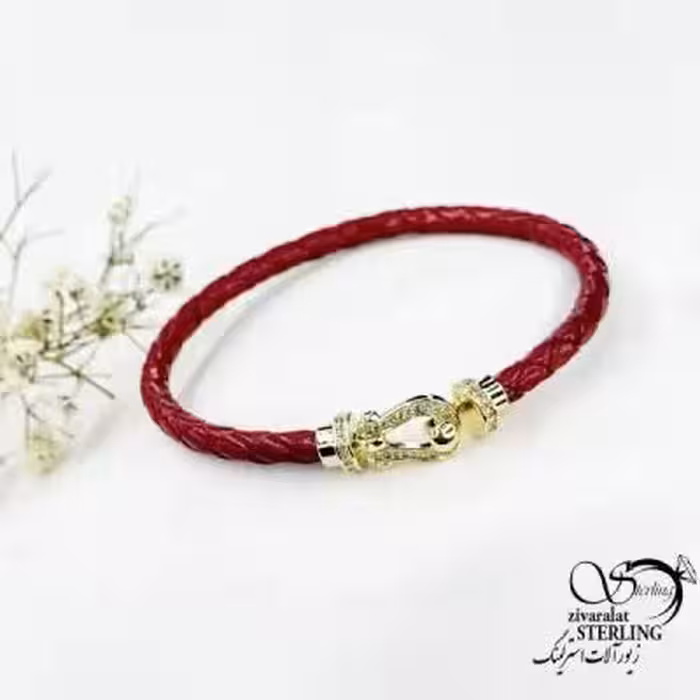 دستبند چرم قرمز (امگا) کد 18869