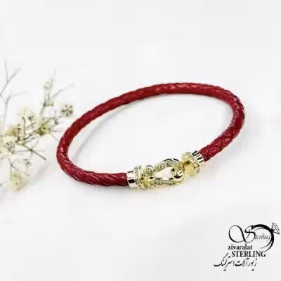 دستبند چرم قرمز (امگا) کد 18869