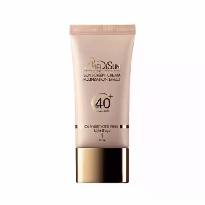 ضد آفتاب کرم پودری مدیسان SPF40 برای پوست چرب 30 میل