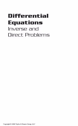 خرید و دانلود نسخه کامل کتاب Differential equations: inverse and direct problems