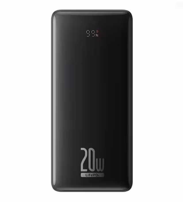 پاوربانک 20W باسئوس مدل LiFePO4 Digital Display ظرفیت 18400 میلی آمپر ساعت