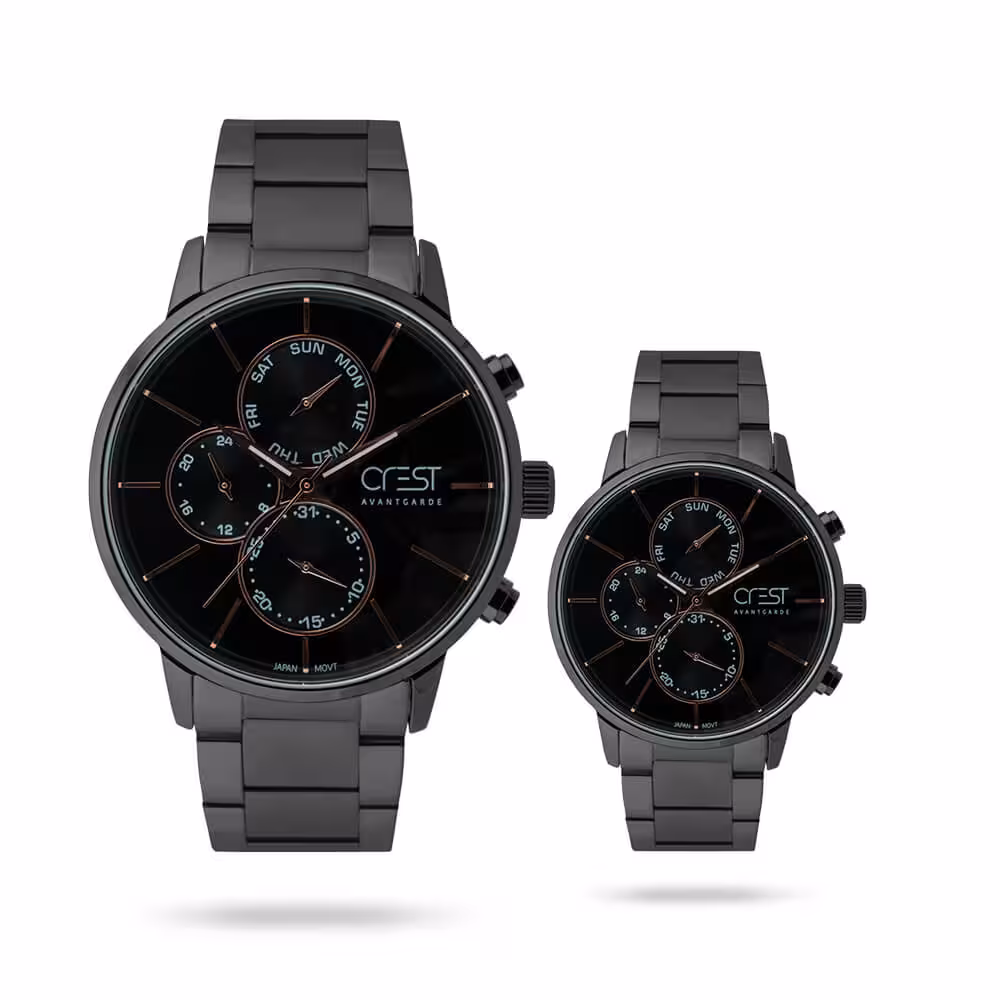 ساعت مچی کرست ست زنانه و مردانه مدل CREST 6168-6164-1