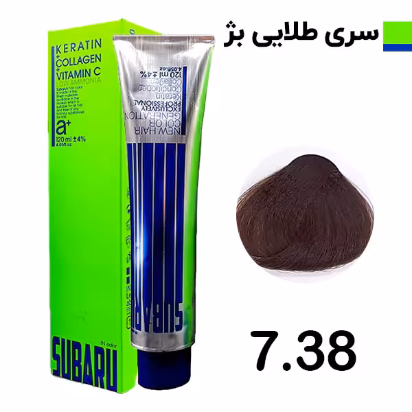 رنگ مو بلوند طلایی بژ سوبارو شماره 738