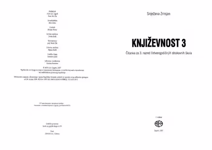 خرید و دانلود نسخه کامل کتاب Književnost 3 Čitanka za 3. razred četverogodišnjih strukovnih škola