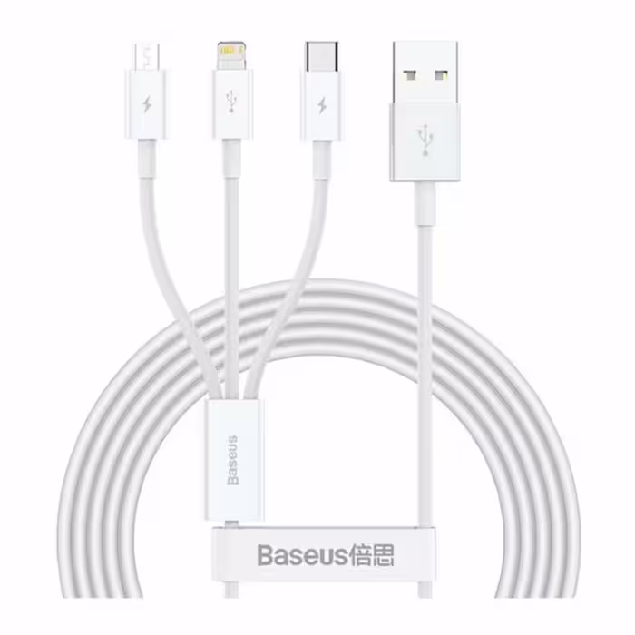 کابل 1.5 متری Type-C/microUSB /Lightning بیسوس CAMLTYS-02