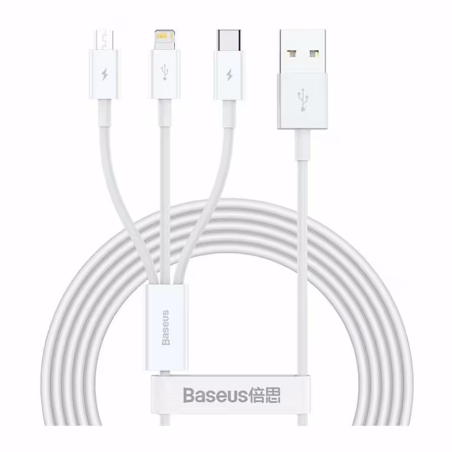 کابل 15 متری Type-C/microUSB /Lightning بیسوس CAMLTYS-02