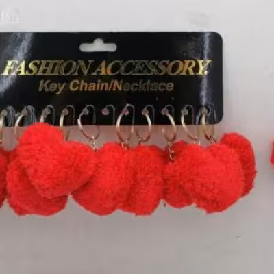 سرکلیدی قلب خز قرمز متوسط