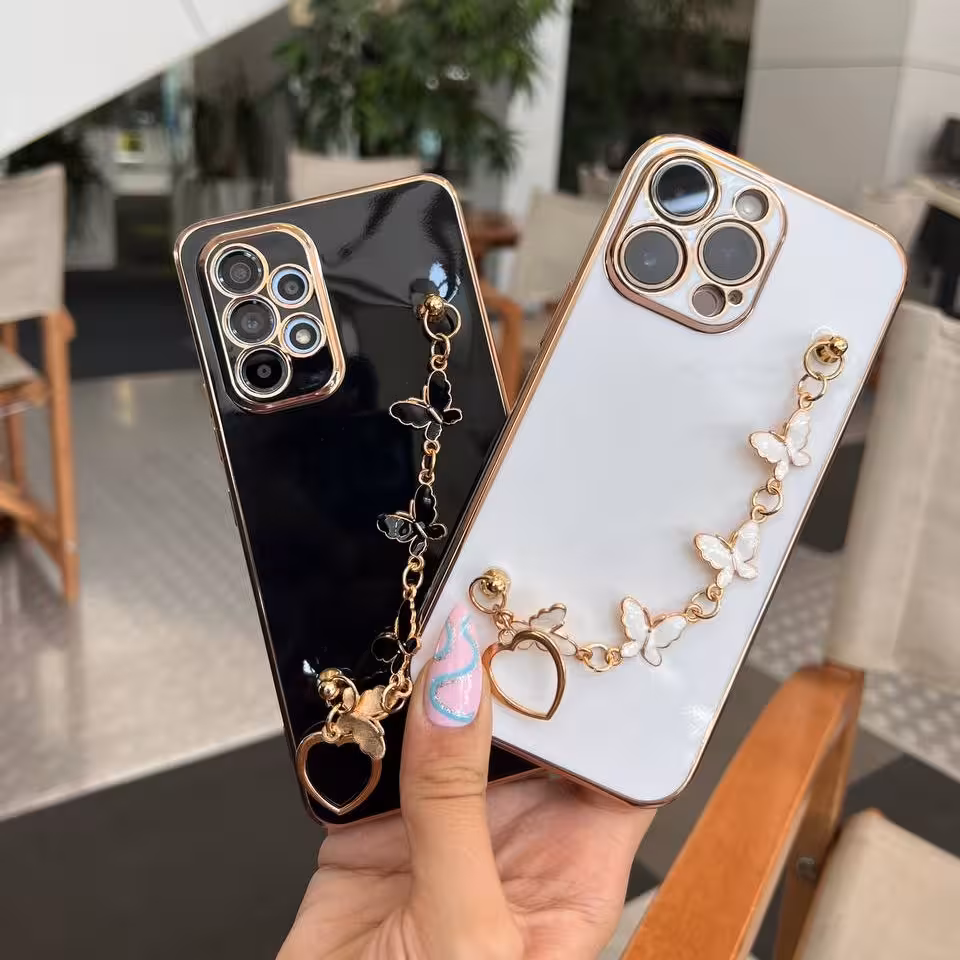 قاب گوشی سامسونگ آیفون شیائومی مدل مای کیس زنجیردار رنگ ثابت