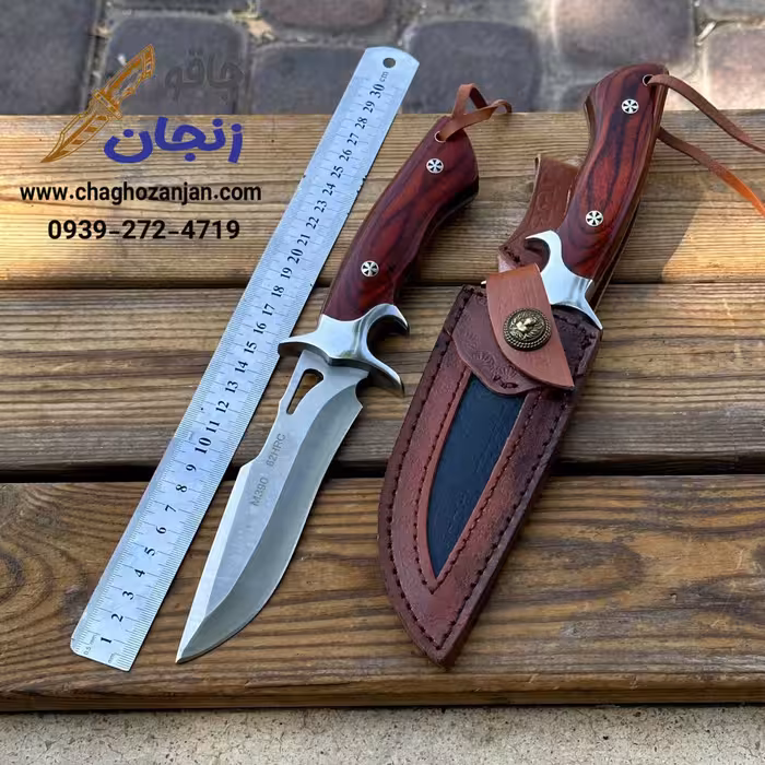 چاقو شکاری m390 با غلاف | حرفه ای برای کمپ