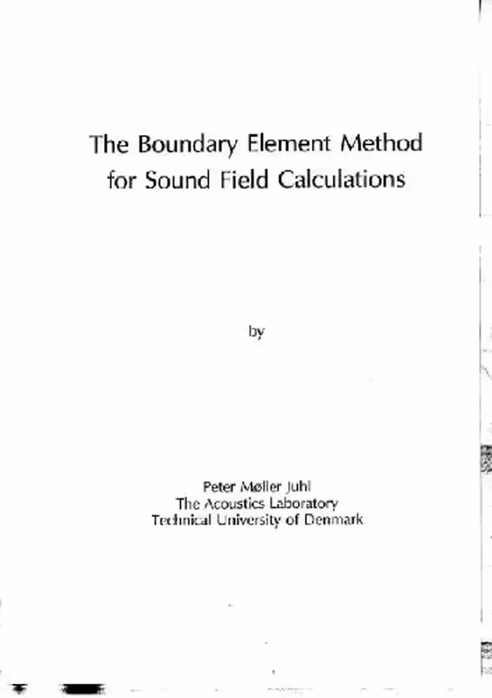 خرید و دانلود نسخه کامل کتاب The boundary element method for sound field calculations