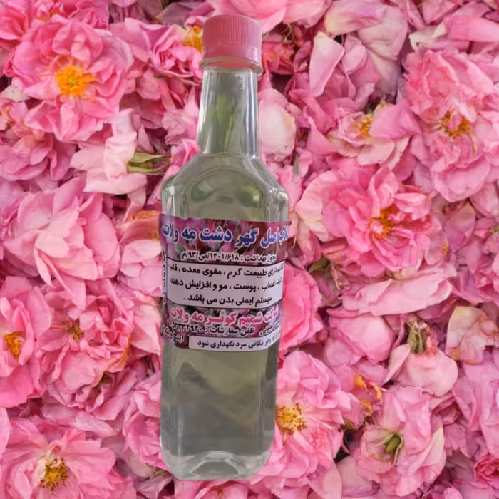 گلاب  سنگین 25 عیار شمیم کوثر  مهولات(نیم لیتری) بدون ذره ای افزودنی و اسانس