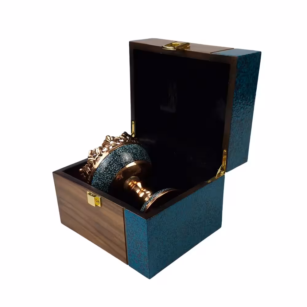 پک هدیه گلدان فیروزه روژین کد Pi5501