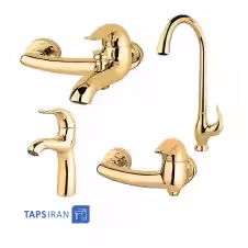 ست شیرآلات راسان مدل اکتاو طلایی | تپس ایران فروشگاه آنلاین شیرآلات