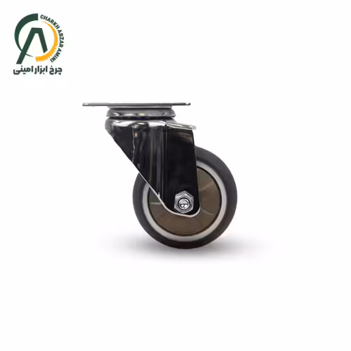 چرخ لوکس بلبرینگی قهوه ای گردان قطر 40 میلی متر