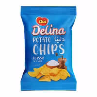 چیپس لینا مدل دلینا با طعم نمک دریایی 60 گرمی